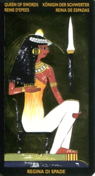 Таро Нефертари царицы красоты I Tarocchi Di Nefertari %% 9 жезлов