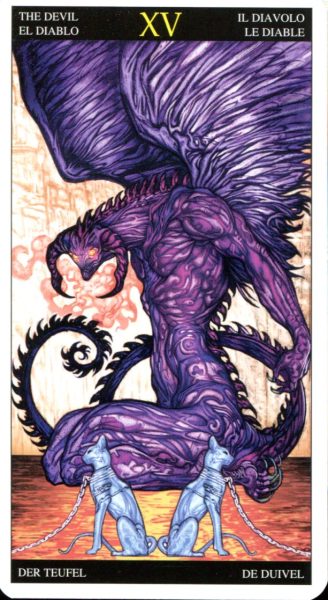 Таро Царство Фэнтези (Universal Fantasy Tarot) %% XV Дьявол
