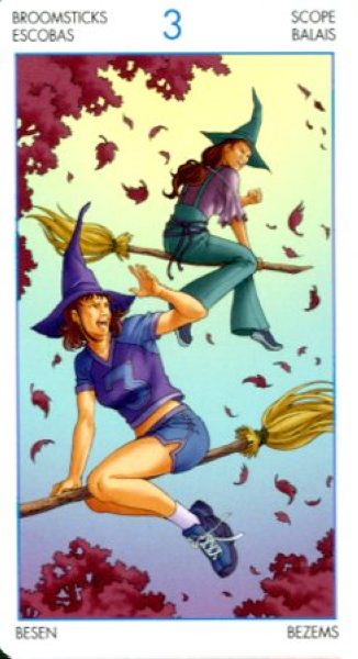 Witchy Tarot. Таро Ведьм (карты + книга «Модная ведьма») %% 3 пентаклей