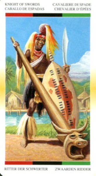 Таро Афро-Американское (African American Tarot) %% Рыцарь пентаклей