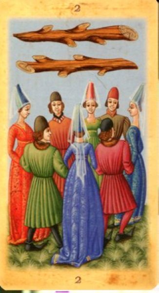 Medieval Tarot. Средневековое Таро %% 2 мечей