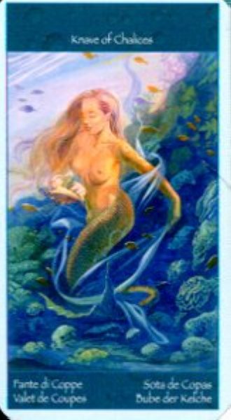 Мини Таро Волшебный Мир Сирен (Mini Tarot Of Mermaids) %% Паж чаш