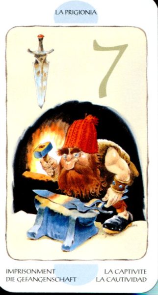 Tarot of the Gnomes. Таро Гномов (мини) %% Королева жезлов