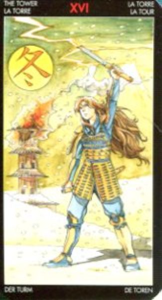 Мини Таро Манга (Mini Manga Tarot) %% XVI Башня