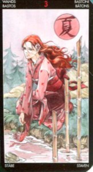 Мини Таро Манга (Mini Manga Tarot) %% 3 мечей