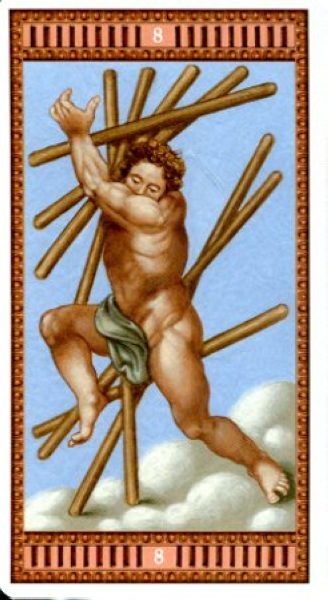 Таро «Микеланджело» (Michelangelo Tarot) %% 9 мечей