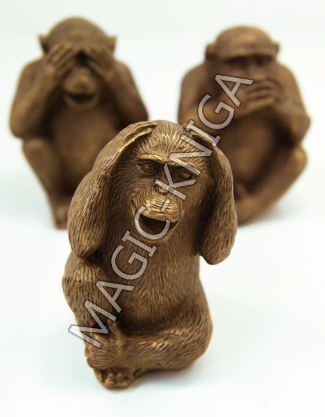 Три обезьяны бронза %% 