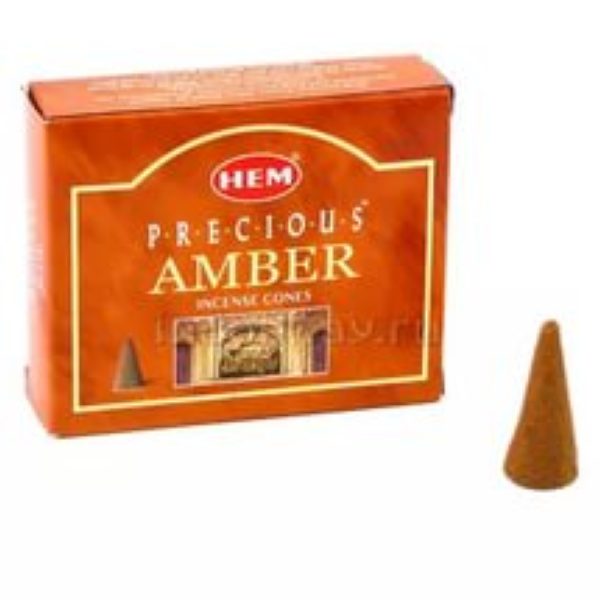 Благовония HEM Драгоценный Янтарь (Precious Amber) 10 конусов %% обложка 2