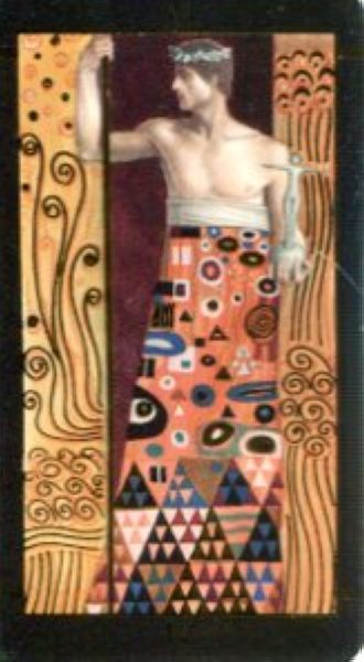 Мини Таро Климта. Klimt Tarot. Позолоченное %% IV Император