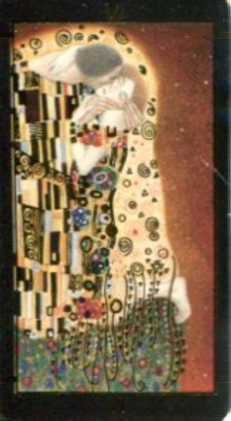 Мини Таро Климта. Klimt Tarot. Позолоченное %% VI Влюбленные