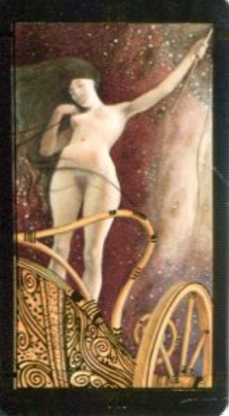 Мини Таро Климта. Klimt Tarot. Позолоченное %% VII Колесница
