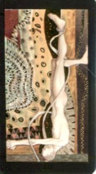 Мини Таро Климта. Klimt Tarot. Позолоченное %% XII Повешенный
