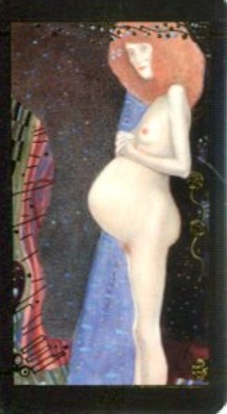 Мини Таро Климта. Klimt Tarot. Позолоченное %% XXI Мир