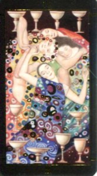 Мини Таро Климта. Klimt Tarot. Позолоченное %% 10 чаш