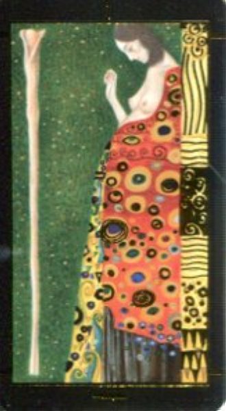 Мини Таро Климта. Klimt Tarot. Позолоченное %% Туз мечей