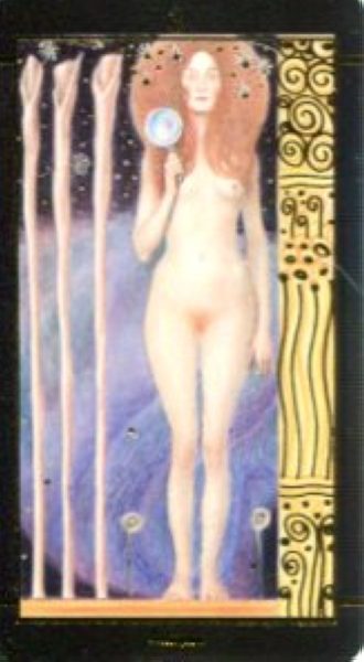 Мини Таро Климта. Klimt Tarot. Позолоченное %% 3 мечей