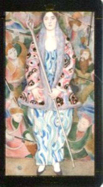 Мини Таро Климта. Klimt Tarot. Позолоченное %% Королева мечей