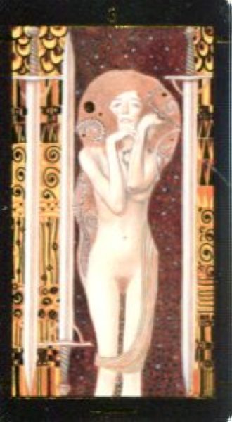Мини Таро Климта. Klimt Tarot. Позолоченное %% 3 пентаклей