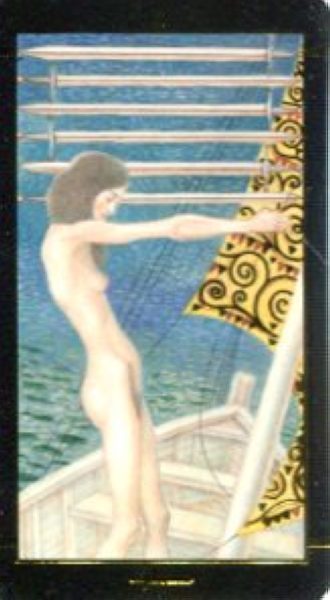 Мини Таро Климта. Klimt Tarot. Позолоченное %% 6 пентаклей