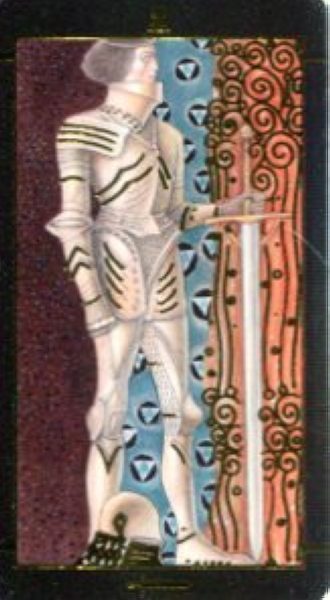 Мини Таро Климта. Klimt Tarot. Позолоченное %% Паж пентаклей