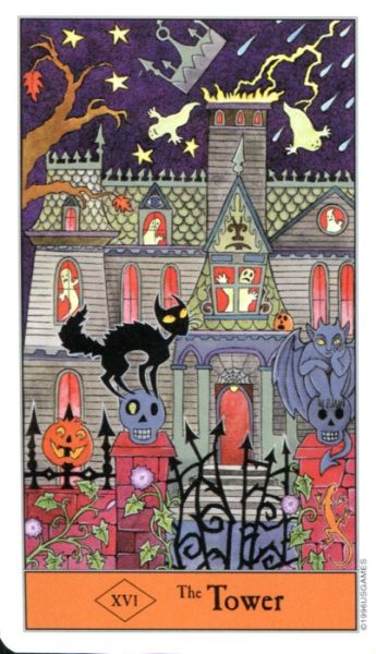 Halloween Tarot (Хэллоуин таро) %% XVI Башня