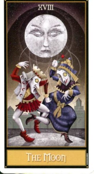 Deviant Moon Tarot Premier Edition. Таро Безумной Луны %% XVIII Луна