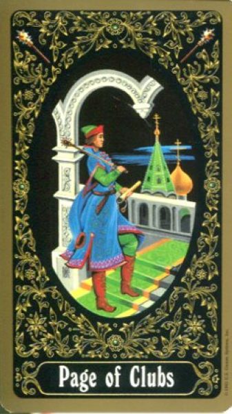 Russian Tarot of St. Petersburg. Русское Таро Санкт-Петербурга %% 4 жезлов