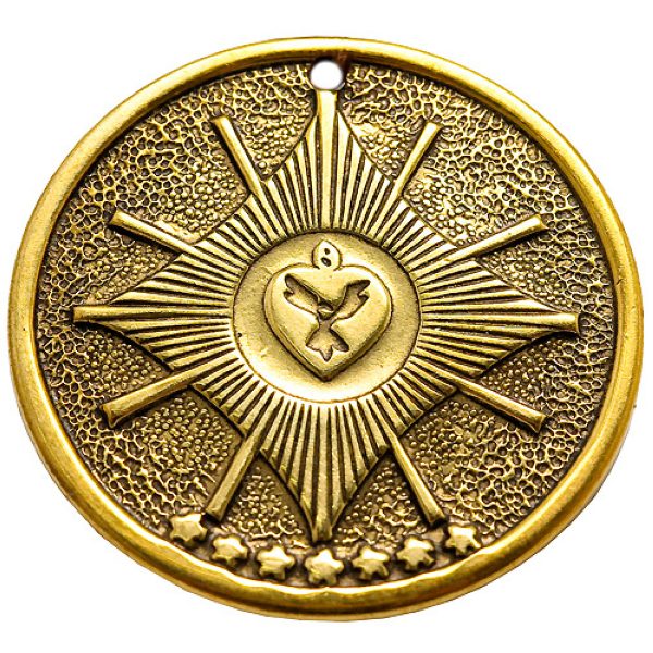Амулет- подвеска «Христианский символ Вера-Надежда-Любовь» (латунь) %% 