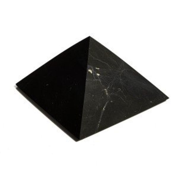 Пирамида из шунгита неполированная, 3 см %% 