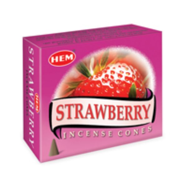 Благовония HEM Клубника (Strawberry) 10 конусов %% иллюстрация 1