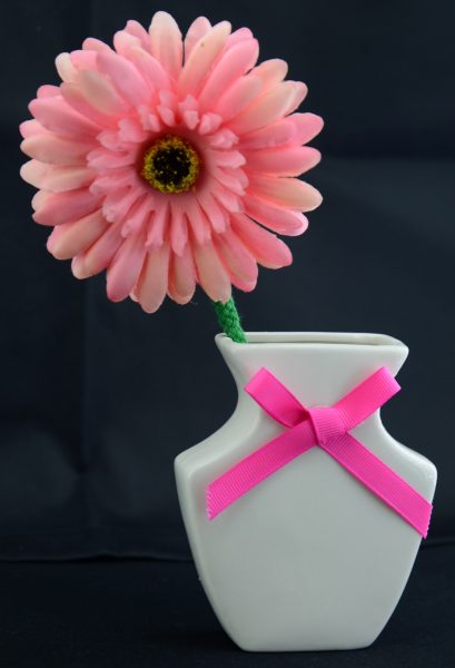 Подарочный набор: керамическая вазочка, аромамасло 50 мл,свечи 3 шт, сухоцветы. Цветы вишни %% иллюстрация  5