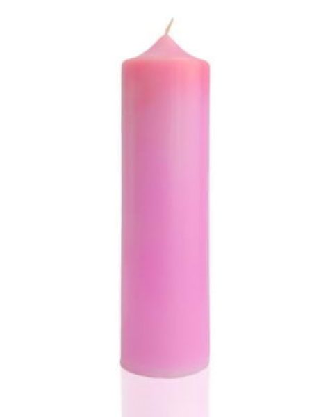 Свеча алтарная розовая 15 см %% обложка 1