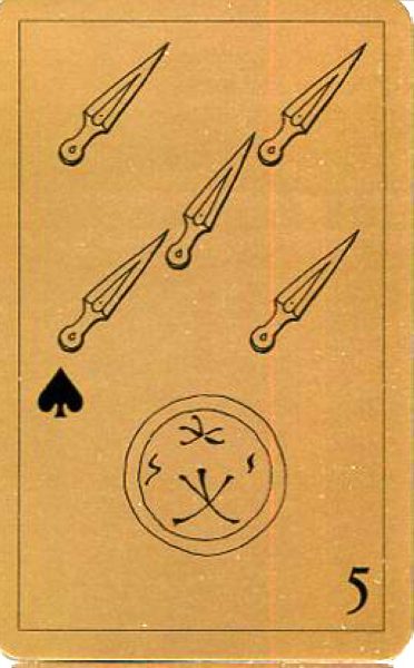 Гадальные карты «Таро Папюса» колода с инструкцией для гадания %% 5 мечей(пик)
