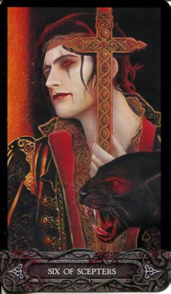Таро Вампиров. Tarot of Vampyres %% 6 жезлов