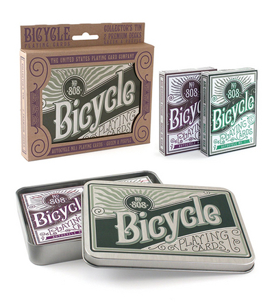 Карты Bicycle Retro Tin - подарочный набор %% обложка