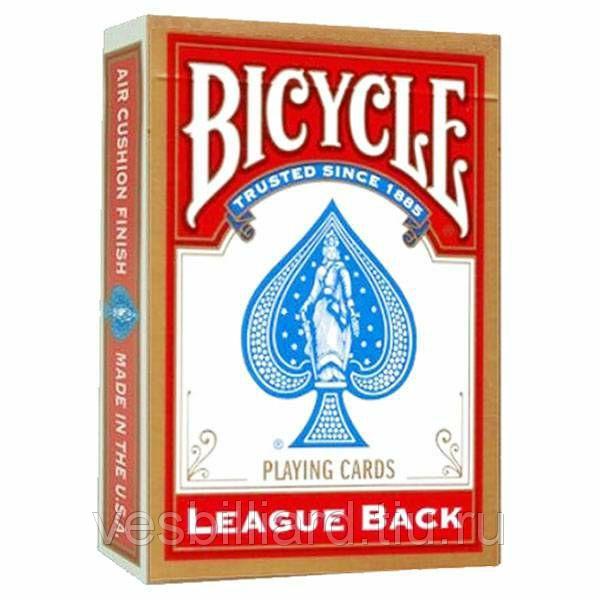 Карты Bicycle LEAGUE BACK красные %% Обложка