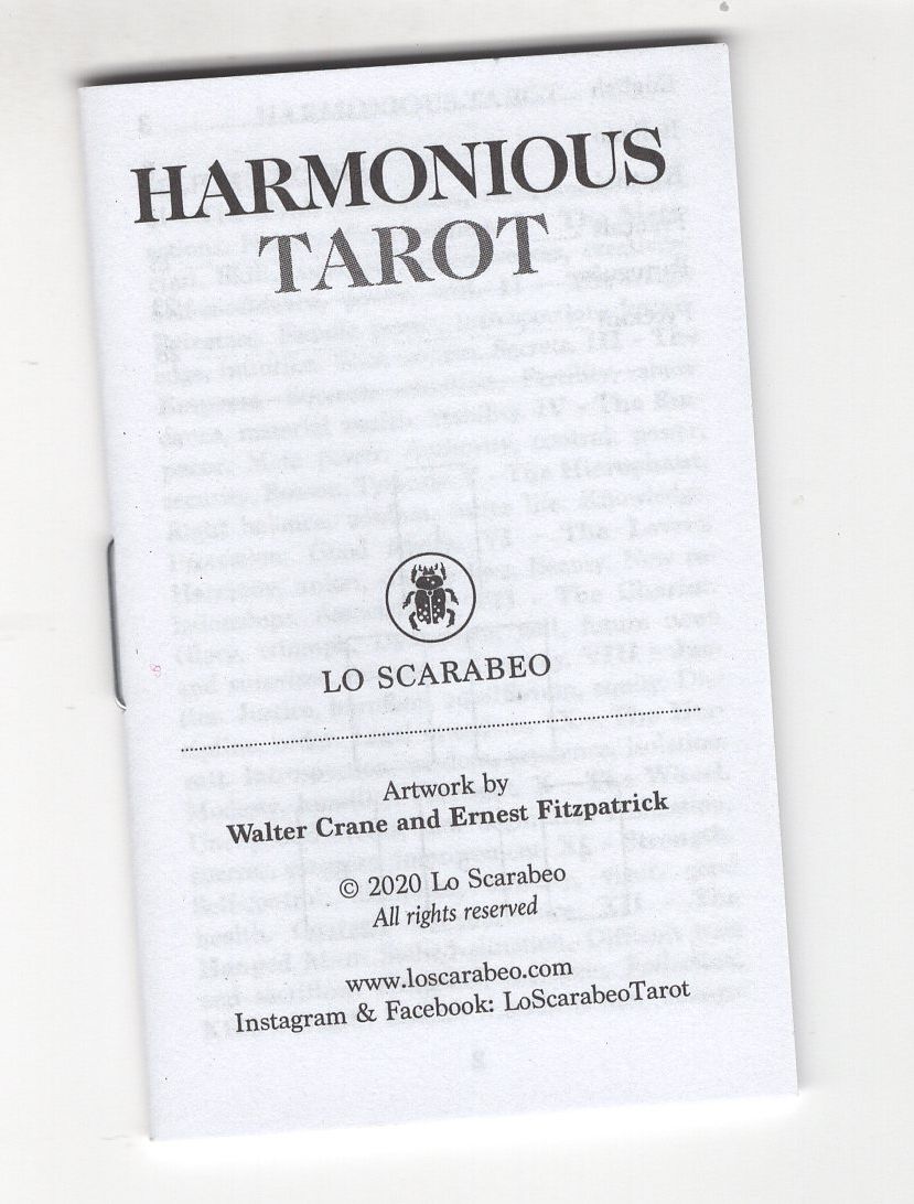 Harmonious Tarot. Таро Гармония (мини) %% инструкция 1