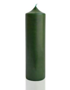 Свеча алтарная зеленая 15 см