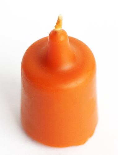 Свеча столбик оранжевый %% 