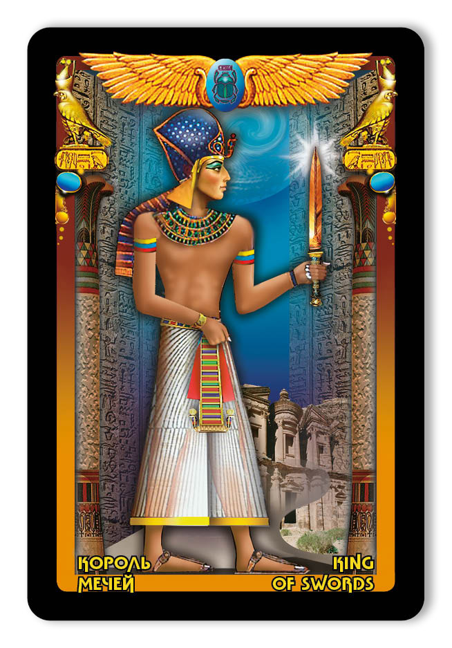 Гадальные карты Египетское Таро Egyptian Tarot Premium с инструкцией для гадания %% 