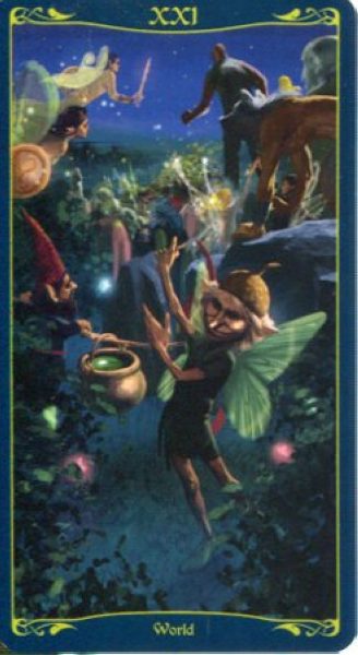 Таро Роща Фей (Celtic Fairy Tarot) %% XXI Мир