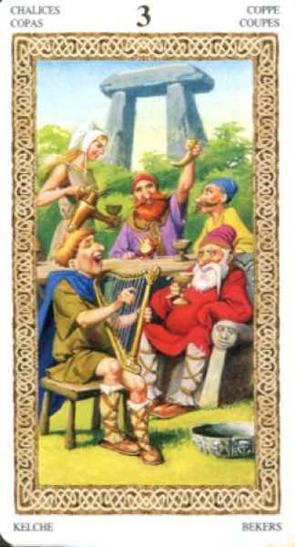 Tarot of Druids. Таро Друидов %% 3 чаш