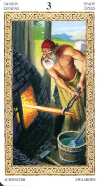 Tarot of Druids. Таро Друидов %% 3 пентаклей