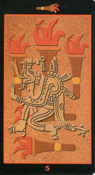 Таро Майя (Mayan Tarot) %% 5 мечей