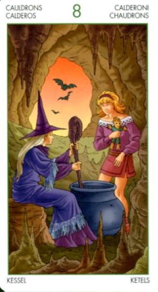 Witchy Tarot. Таро Ведьм (карты + книга «Модная ведьма») %% 8 чаш