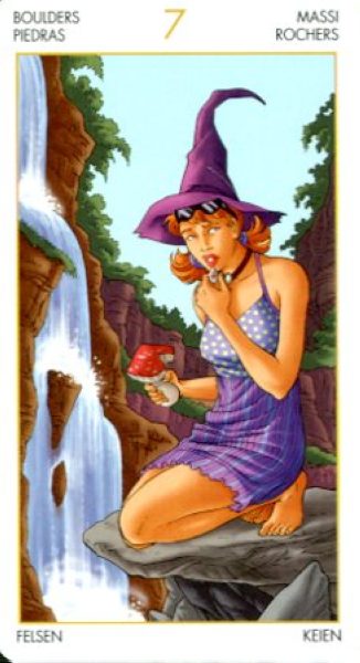 Witchy Tarot. Таро Ведьм (карты + книга «Модная ведьма») %% 7 жезлов