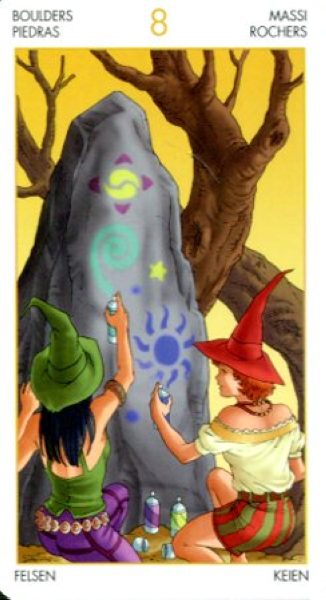 Witchy Tarot. Таро Ведьм (карты + книга «Модная ведьма») %% 8 жезлов