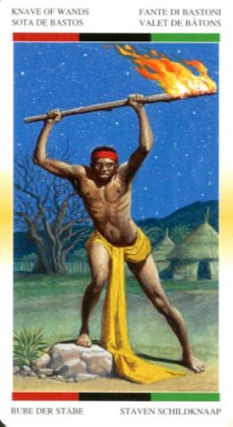 Таро Афро-Американское (African American Tarot) %% Паж мечей