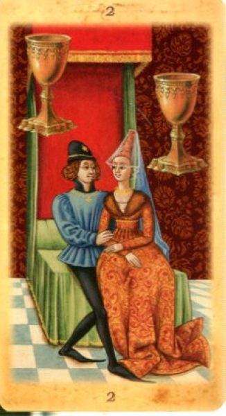 Medieval Tarot. Средневековое Таро %% 2 чаш