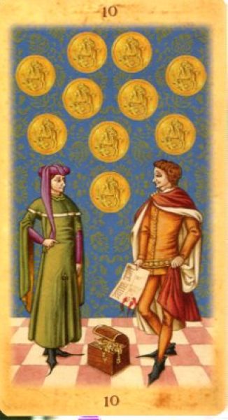 Medieval Tarot. Средневековое Таро %% 10 жезлов